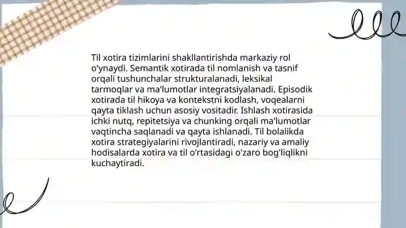 Psixik jarayonlarni shakllanishida tilning ahamiyati 4