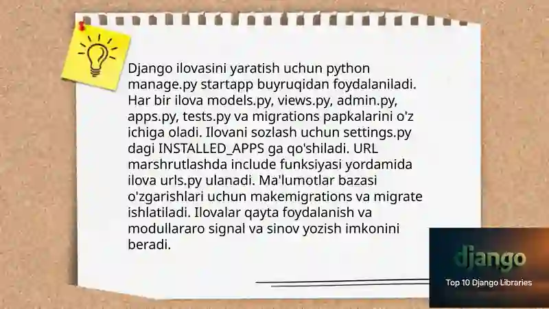 Pythonda Django kutubxonasi bilan ishlash 4