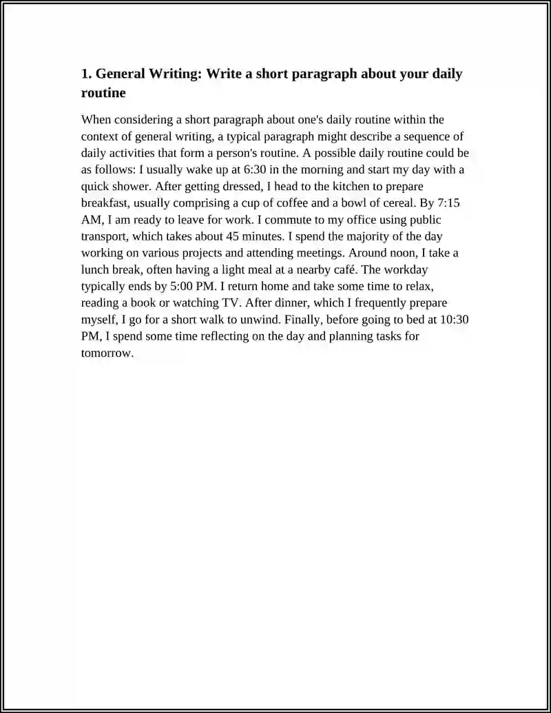 General Writing 4
