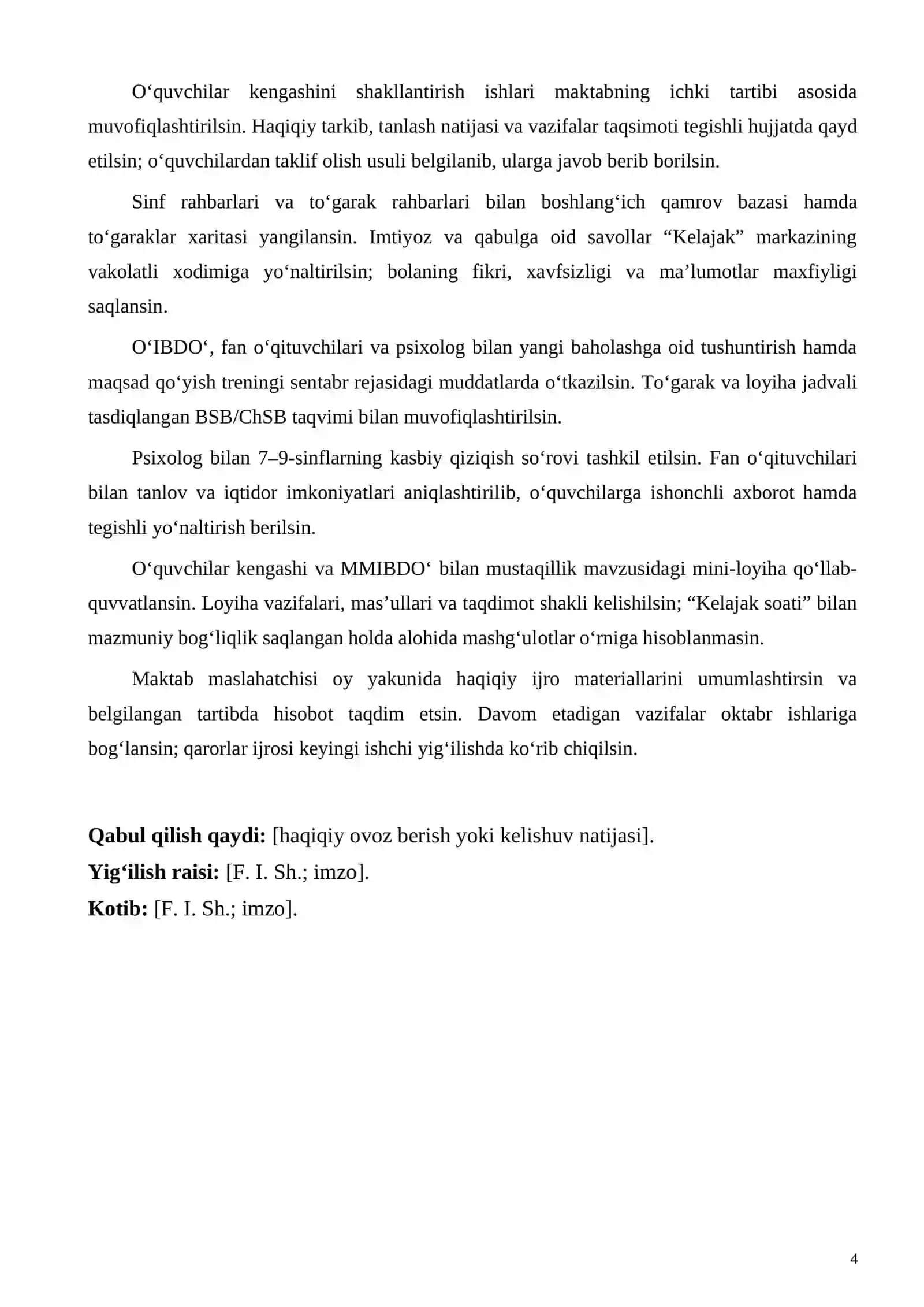 Maktab Maslahatchisi Bayonnoma 4