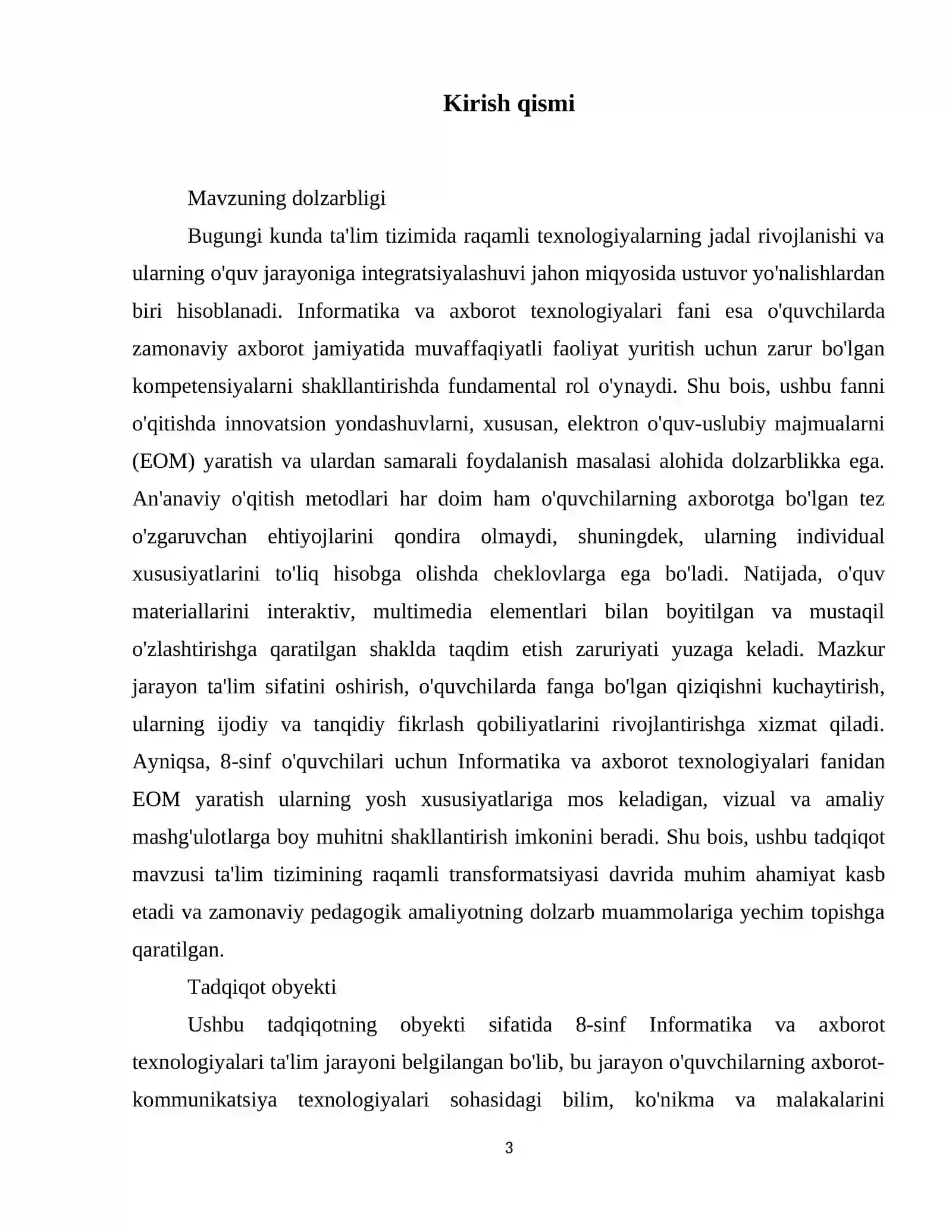 8-sinf Informatika va axborot texnologiyalari fanidan elektron o'quv-uslubiy majmua yaratish metodikasi. 4