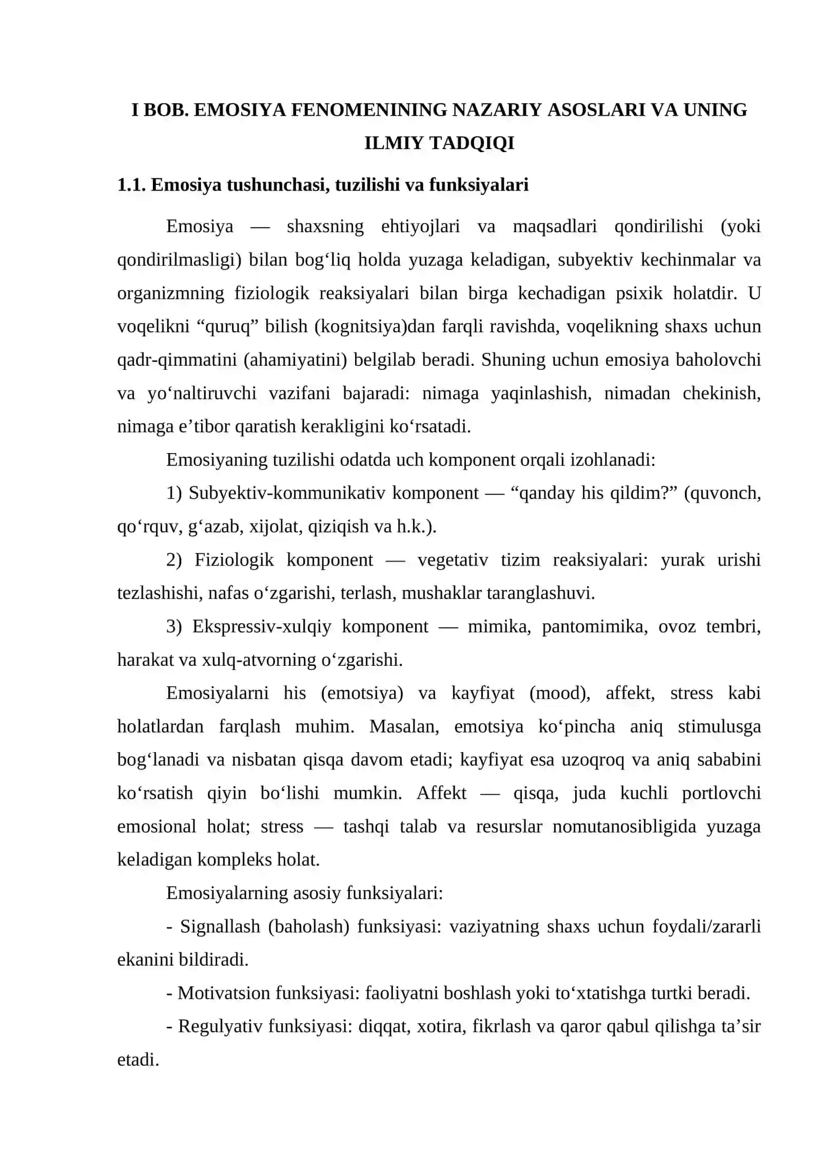 EMOSIYA FENOMENINING NAZARIY ASOSLARI VA UNING ILMIY TADQIQI 4