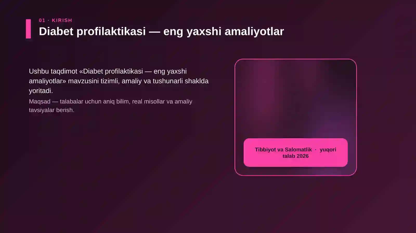 Diabet profilaktikasi — eng yaxshi amaliyotlar 4