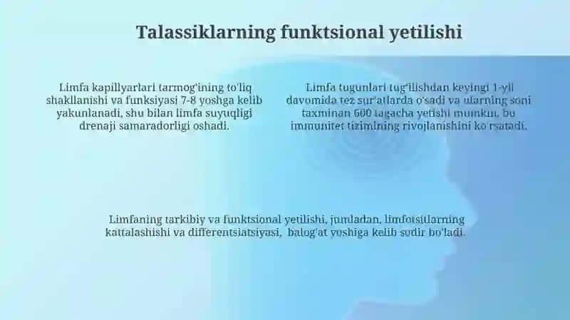 Limfa tizimi rivojlanishi va embriologik xususiyatlari 4