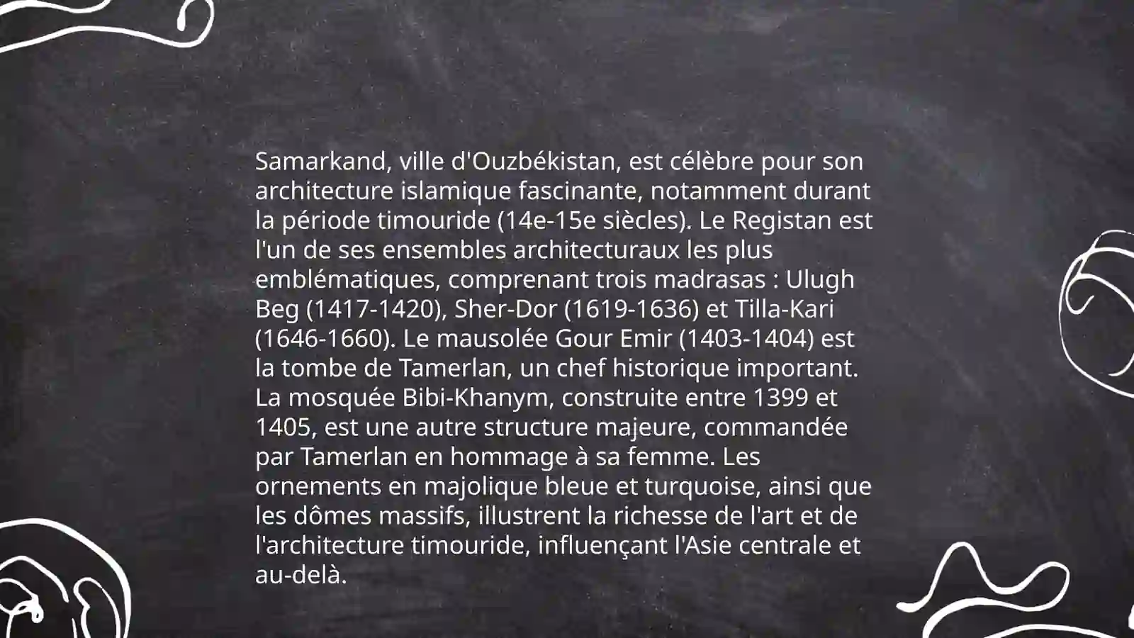 Les monuments historiques de Samarkand 4