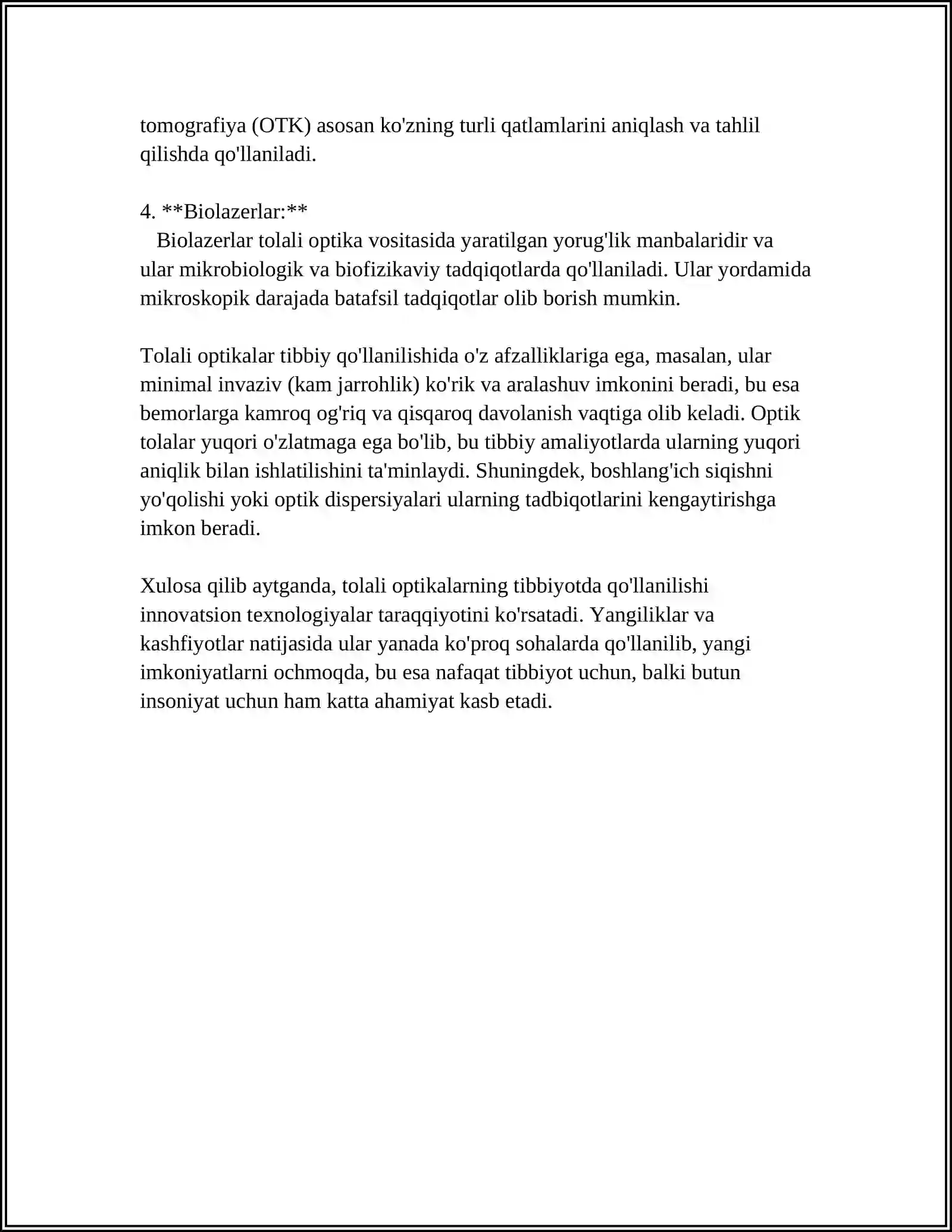 TOLALI OPTIKA ASBOBLARINING TIBBIYOTDAGI AHAMIYATI 4