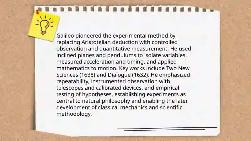 Galileos impoct o'n science 4