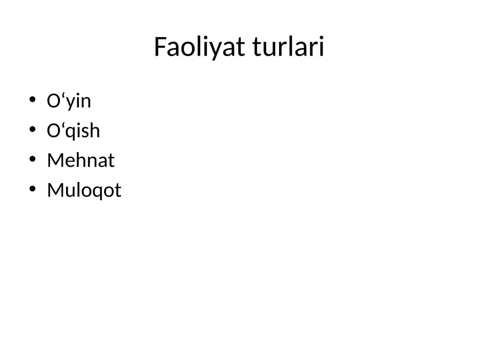 Inson borlig‘ida faoliyatning tuzilishi va tartibga solish mexanizmlari 4