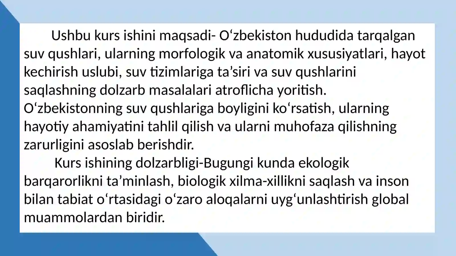 Oʻzbekistonda tarqalgan suv qushlari, ularning tuzilishi va hayot kechirishi 4