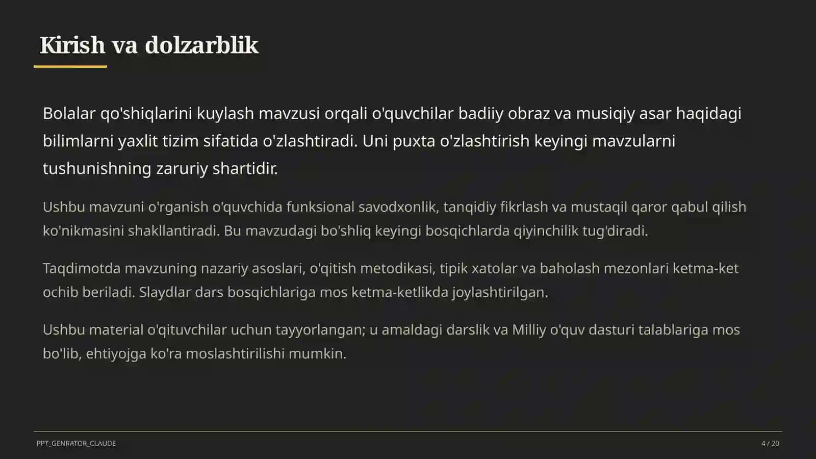 Bolalar qo'shiqlarini kuylash (1-sinf) 3