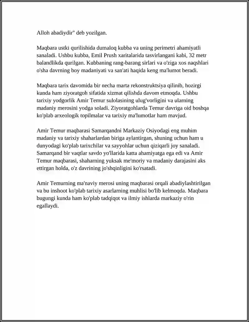 AMIR TEMUR MAQBARASI 4