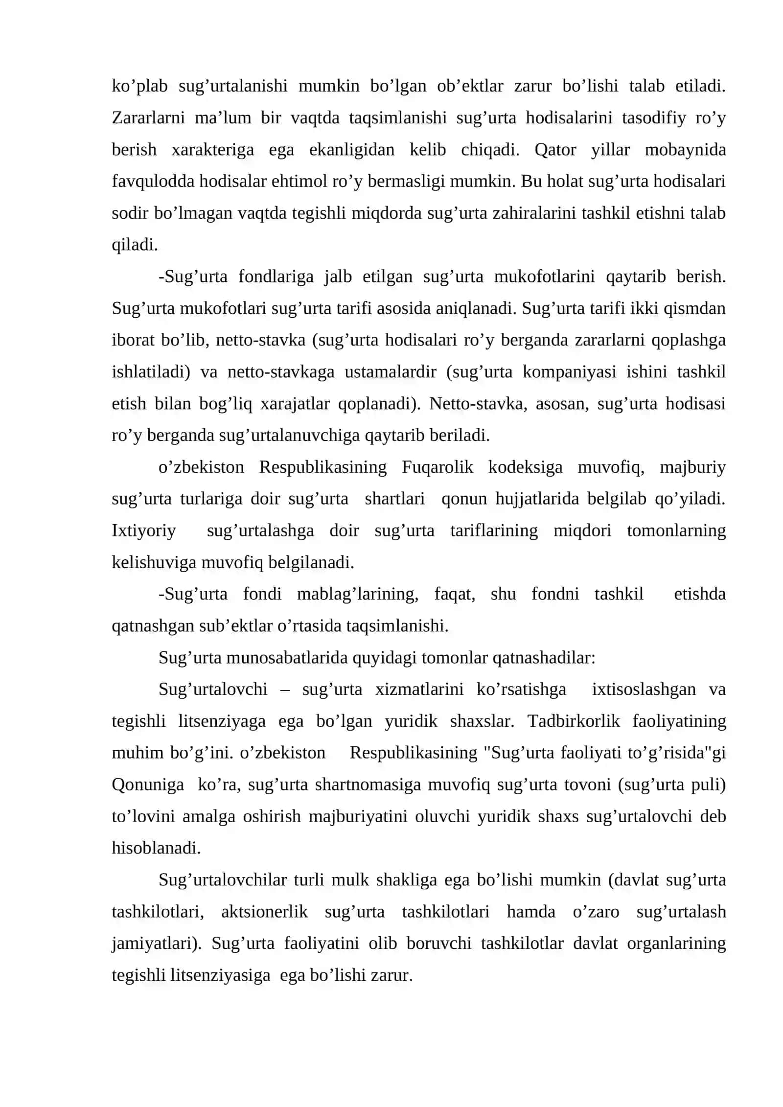 Sug'urta haqida tushuncha 4