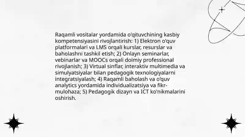 Pedagogik kompetensiyani shakllantirishda ta'lim texnologiyasining tadbig‘i 4