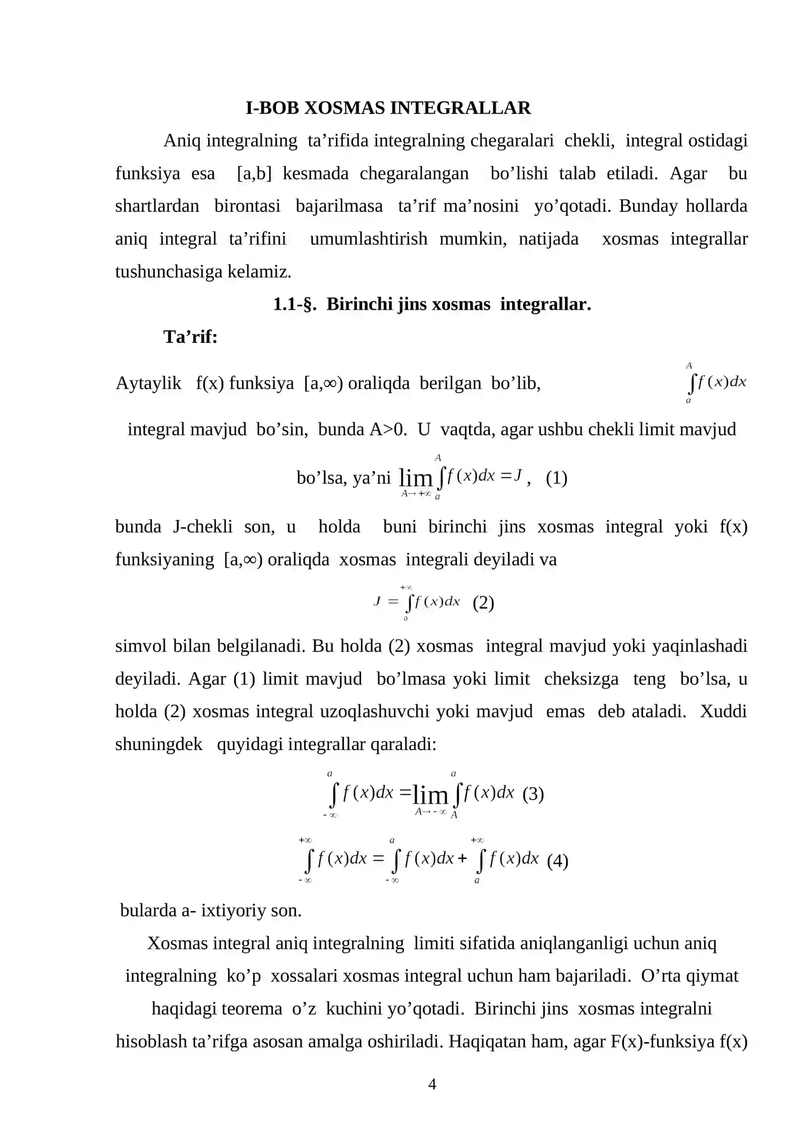 Xosmas integral 4