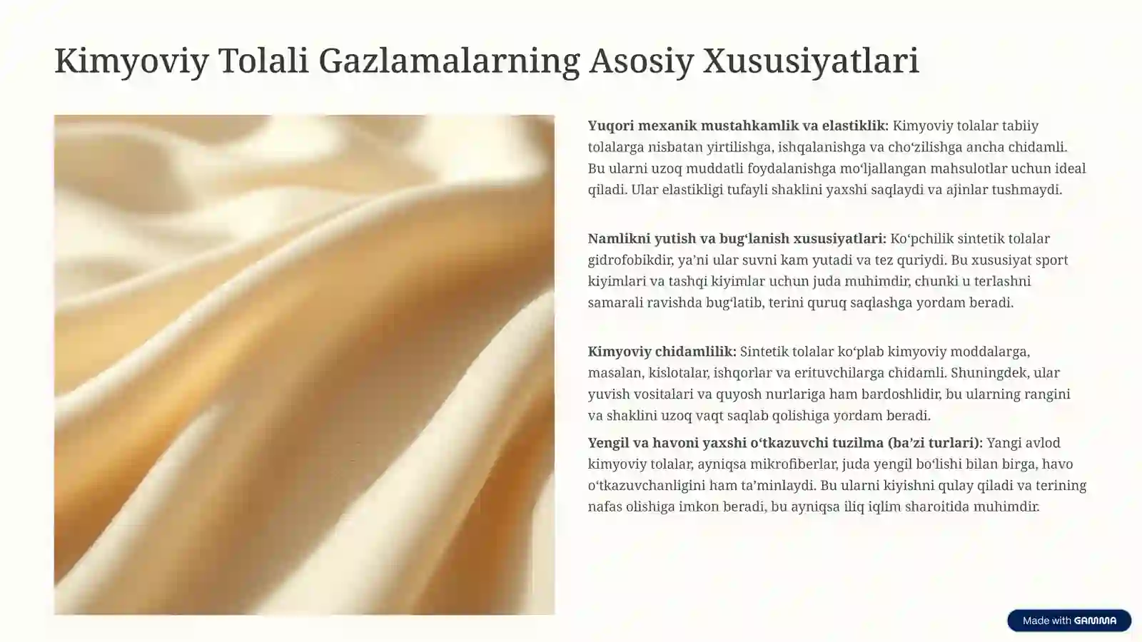 Kimyoviy Tolali Gazlamalar va Ularning Xususiyatlari 4