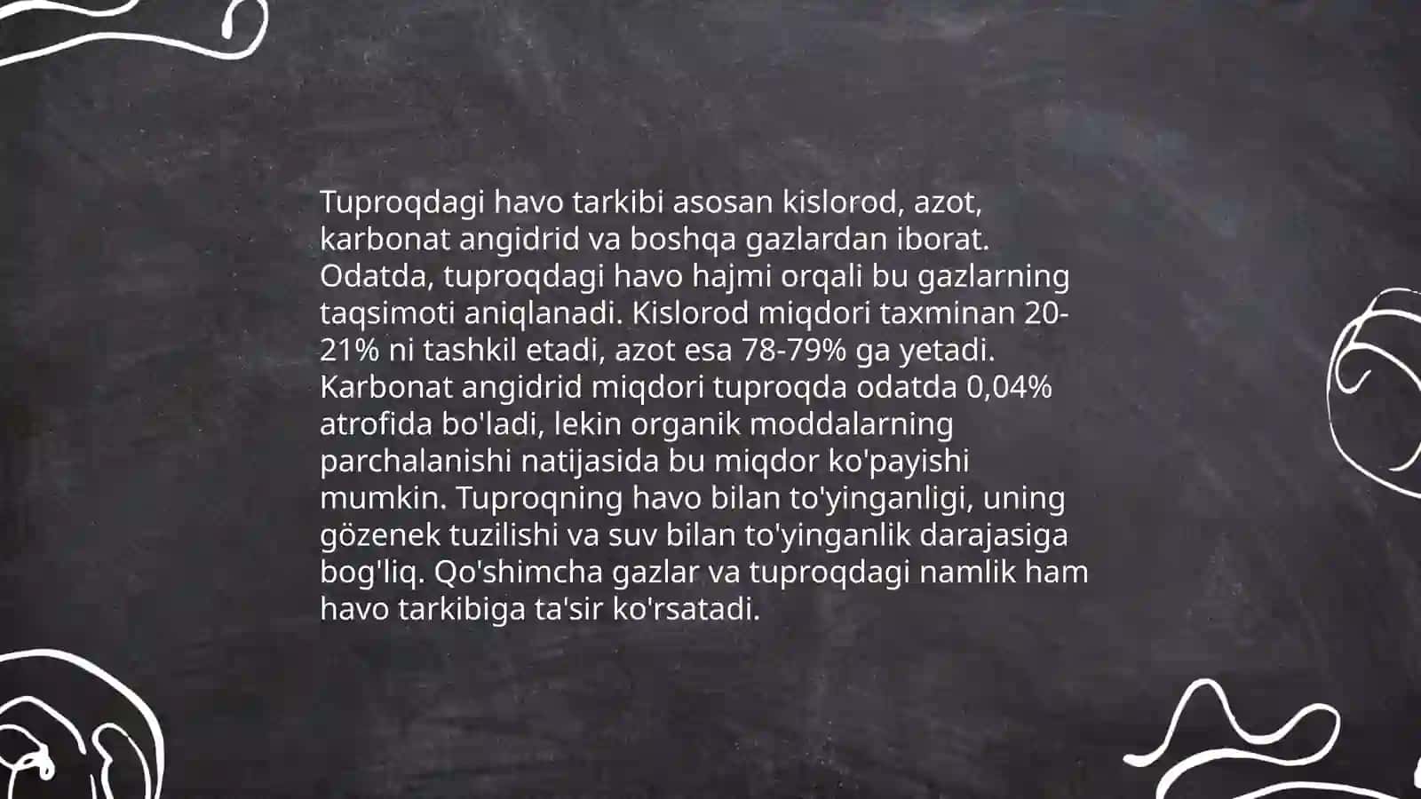 Tuproqning suv xossalari va havo xossasi. Tuproq unumdorligi turlari va uni oshirish yo'llari 4