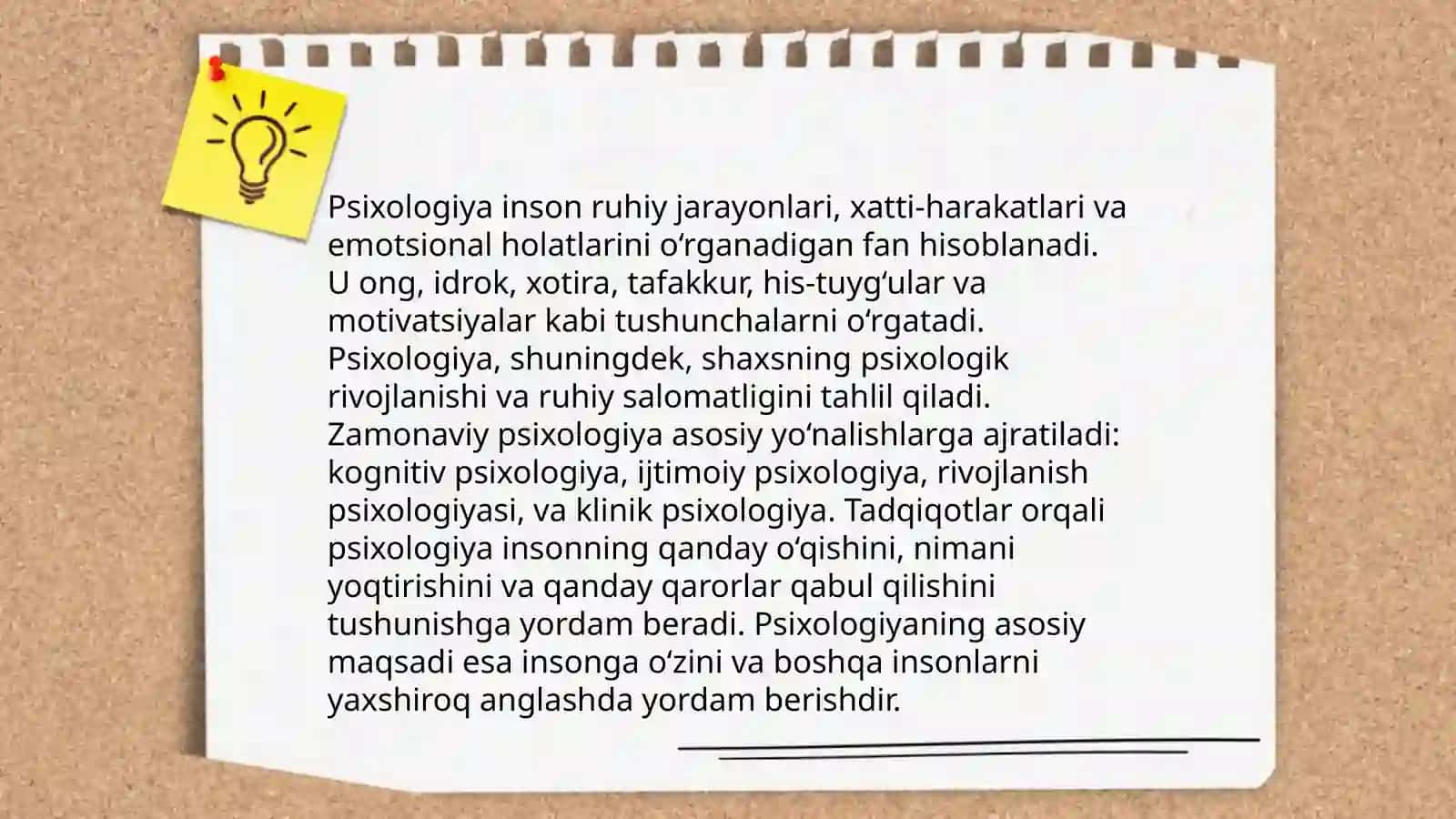 Psixologiya fanining predmeti va rivojlanish tarixi 4
