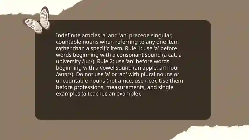 Definite and Indefinite Articles 4