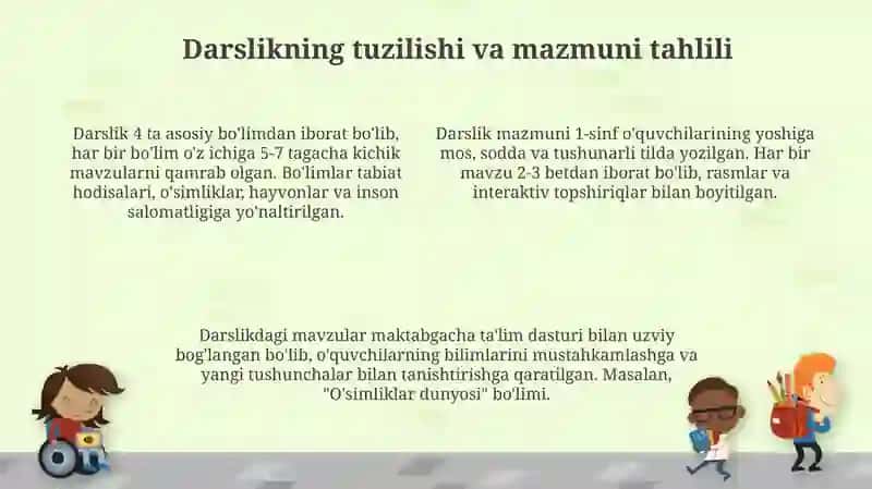 1-sinf “Tabiiy fanlar” dasturi va darsligi 4