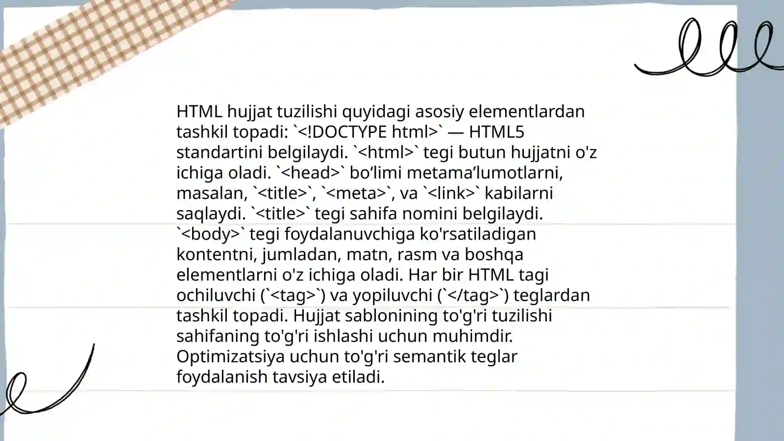 HTML TUSHUNCHASI 4