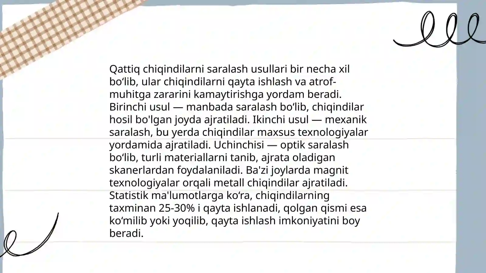 Qattiq chiqindilarni qayta ishlash texnolo'gyasi 4