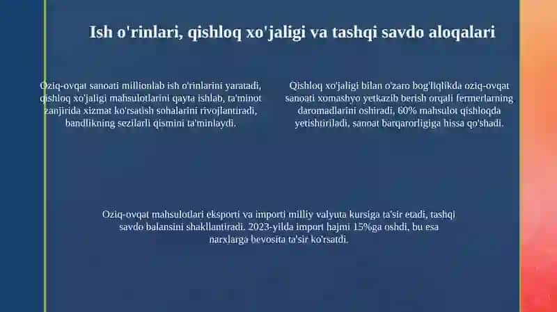 Oziq-ovqat sanoatining milliy iqtisodiyoti va makroiqtisodiyoti 4