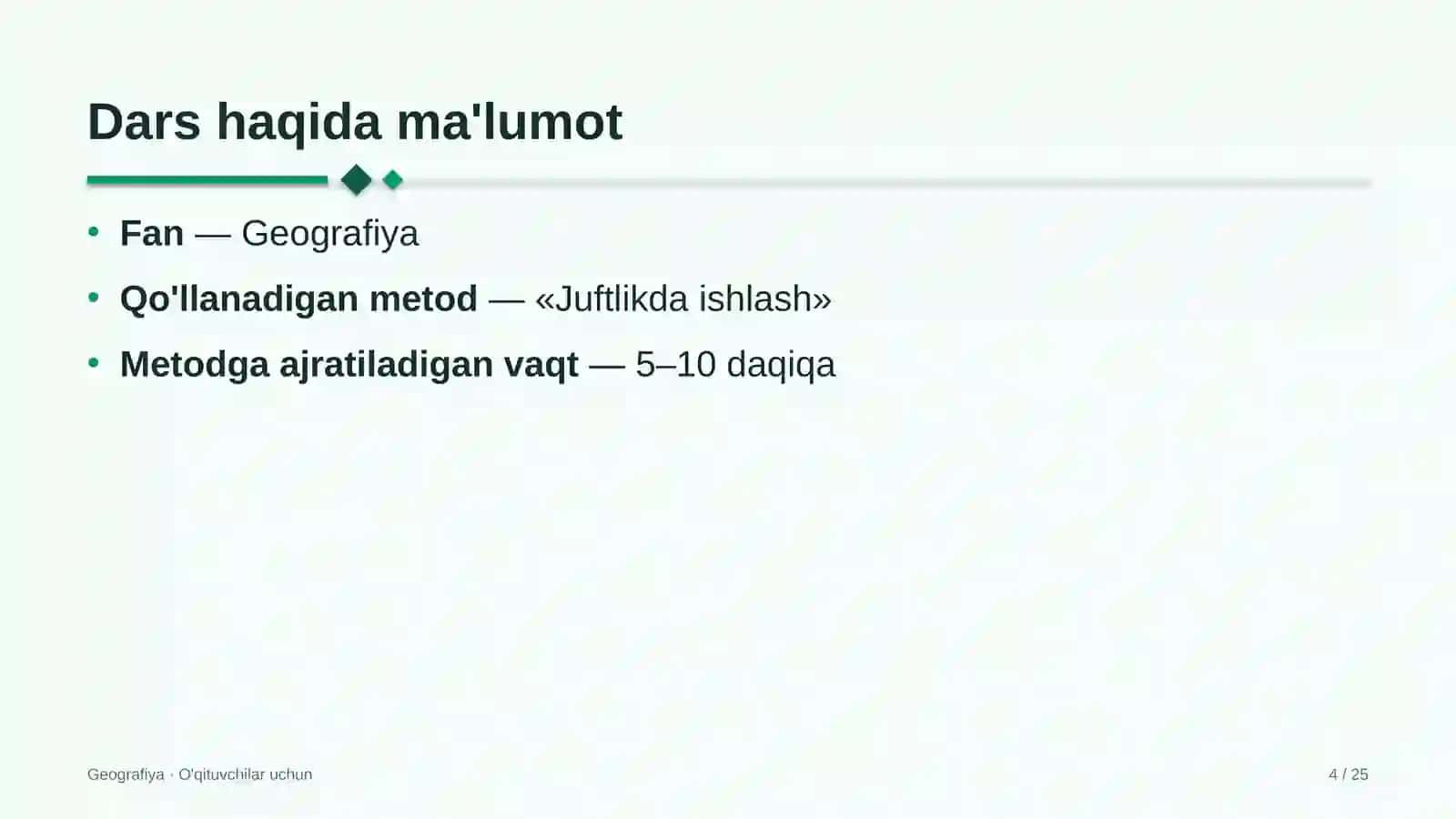 geografiya darslarida juftlikda ishlash metodidan foydalanish 7650 4