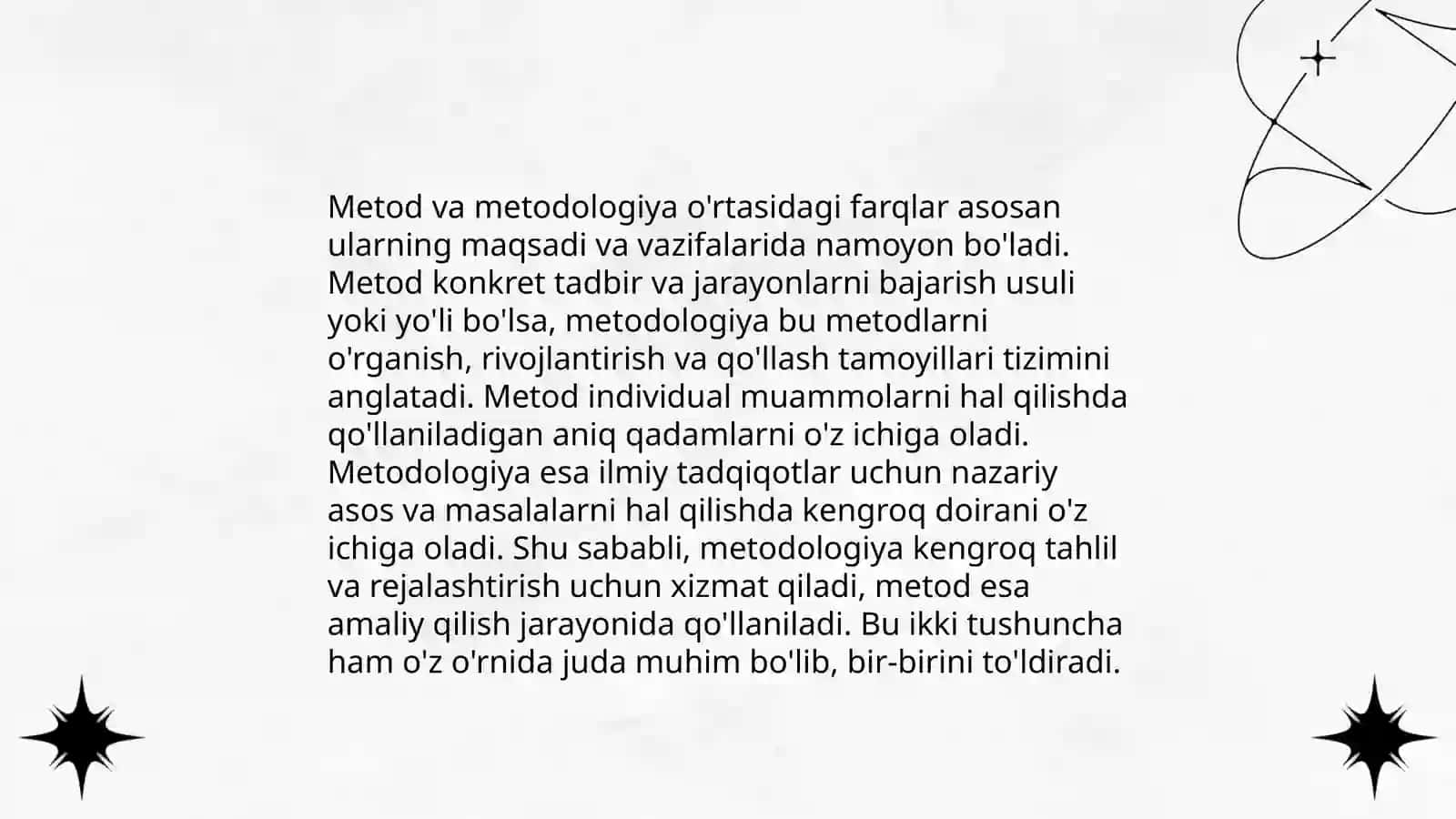 Metod va Metodologiya Tushunchalari Haqida 4