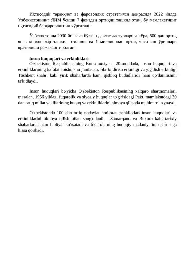 Oʻzbekiston xalqchilik ijtimoiy davlat gʻoyasining mohiyati 4