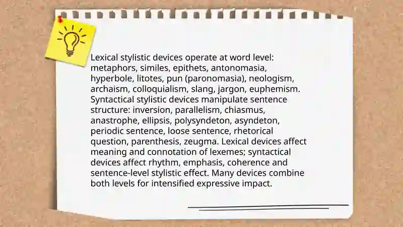Lexical-Syntactical Stylistic Devices Presentation 4