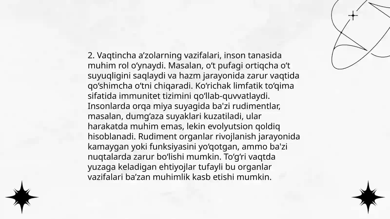 Vaqtincha a'zolarning tuzulishi va mohiyati 4