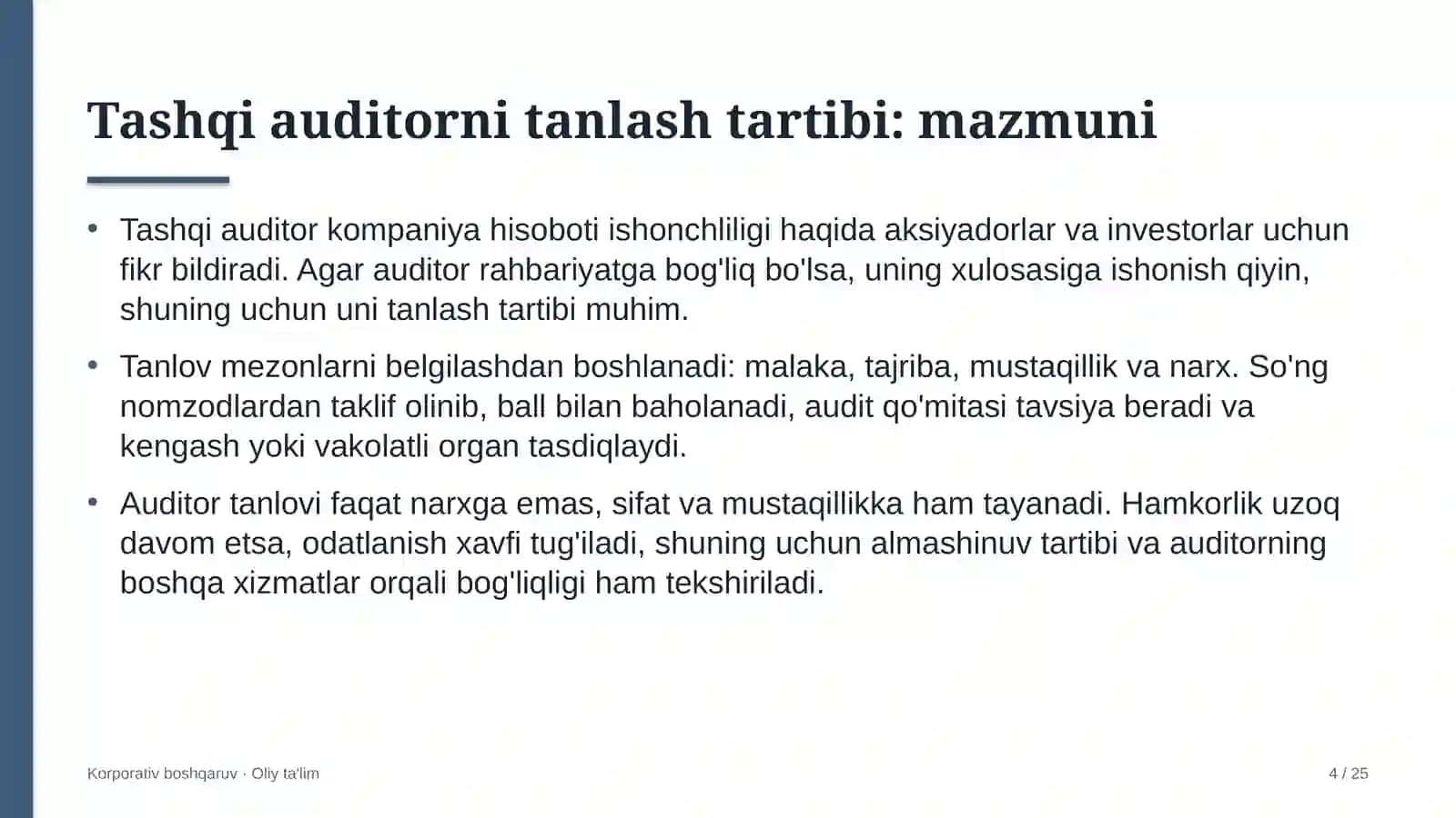 gipermarketlarda tashqi auditorni tanlash tartibi 9140 4