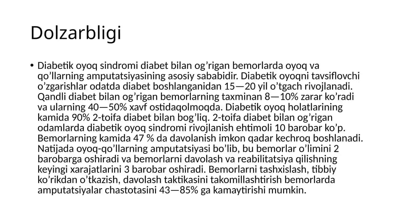 Deabetologiya fanidan Tayorlagan MUSTAQIL ISHI 4