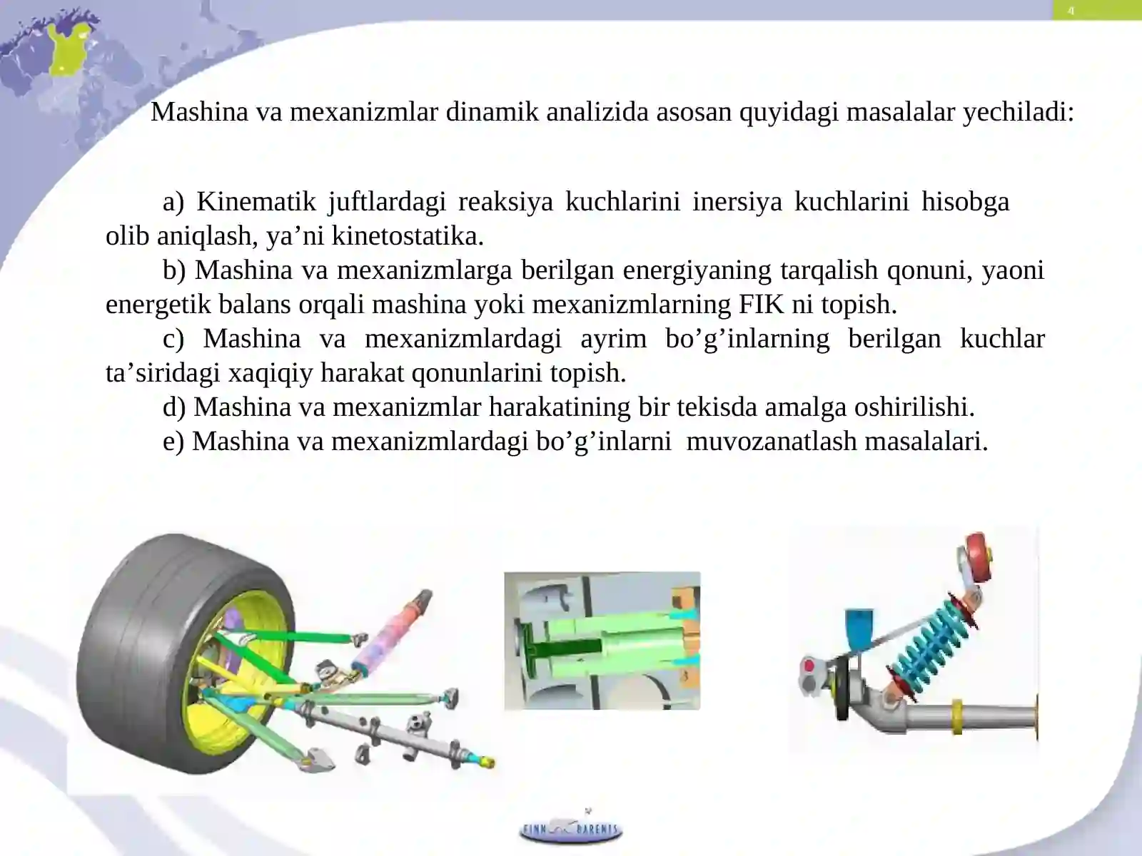 MEXANIZMLARNING DINAMIK ANALIZI 4