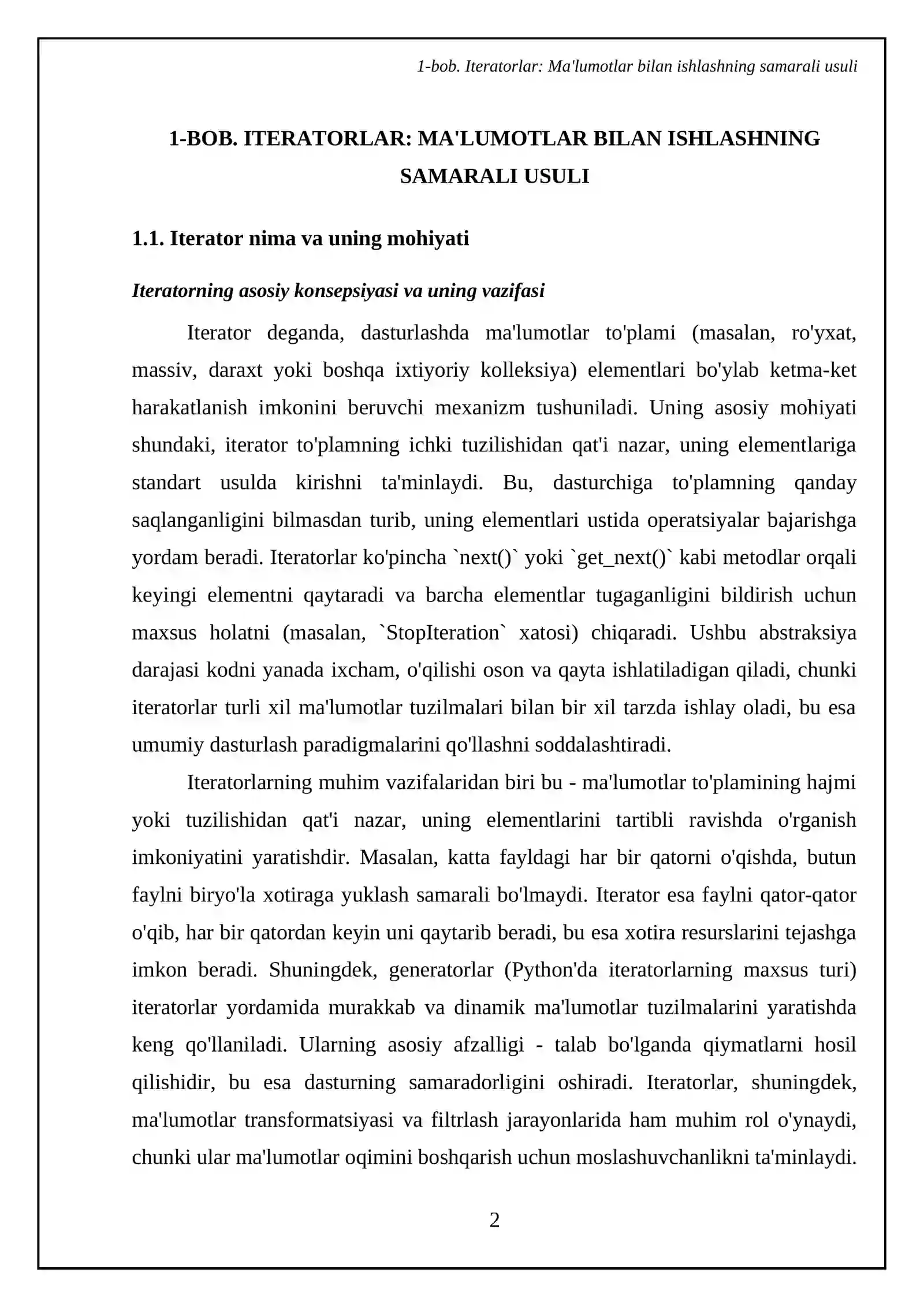 Iteratorlar va funksional obyektlar 4