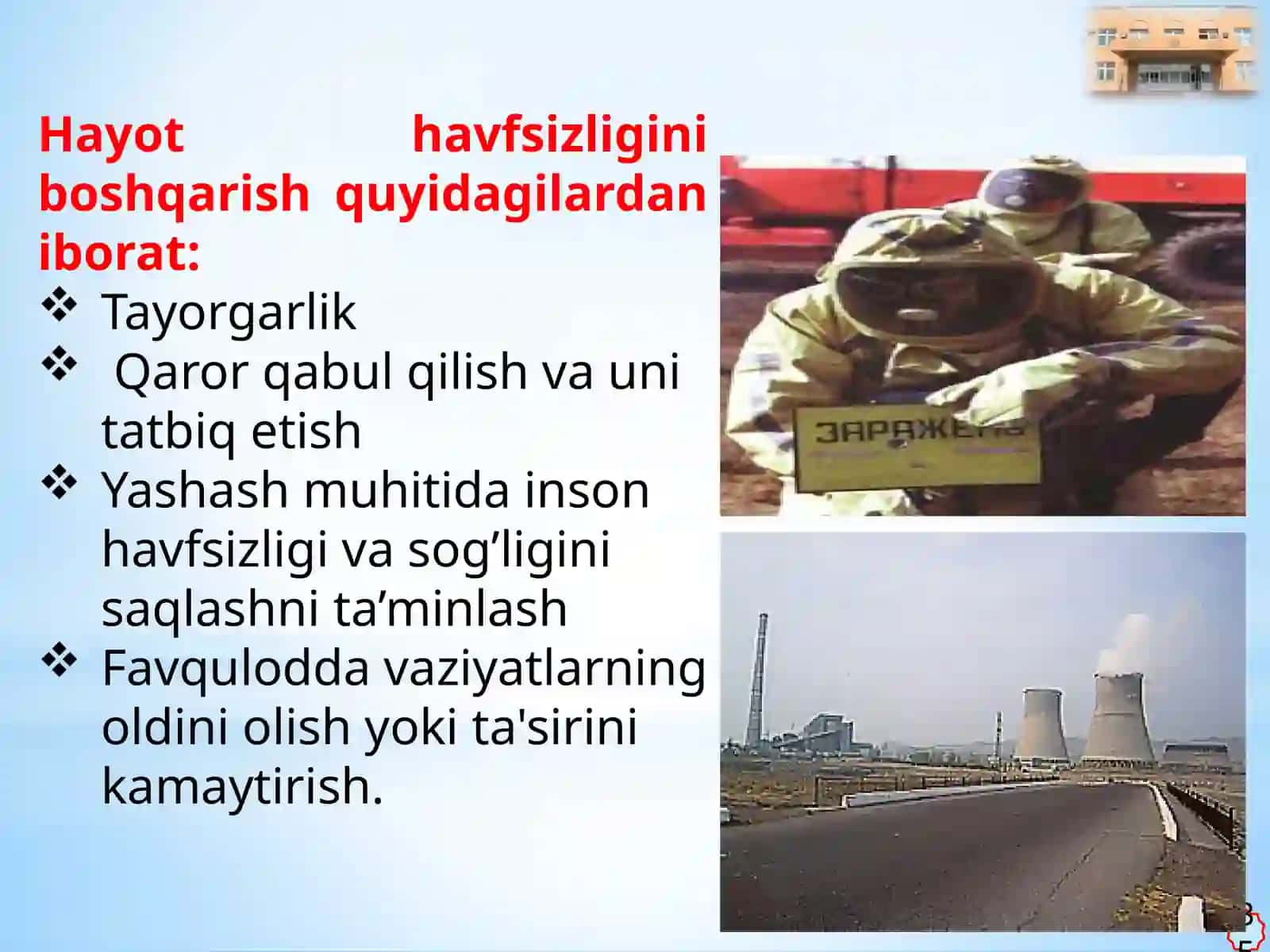 Hayot-havfsizligini boshqarish 4