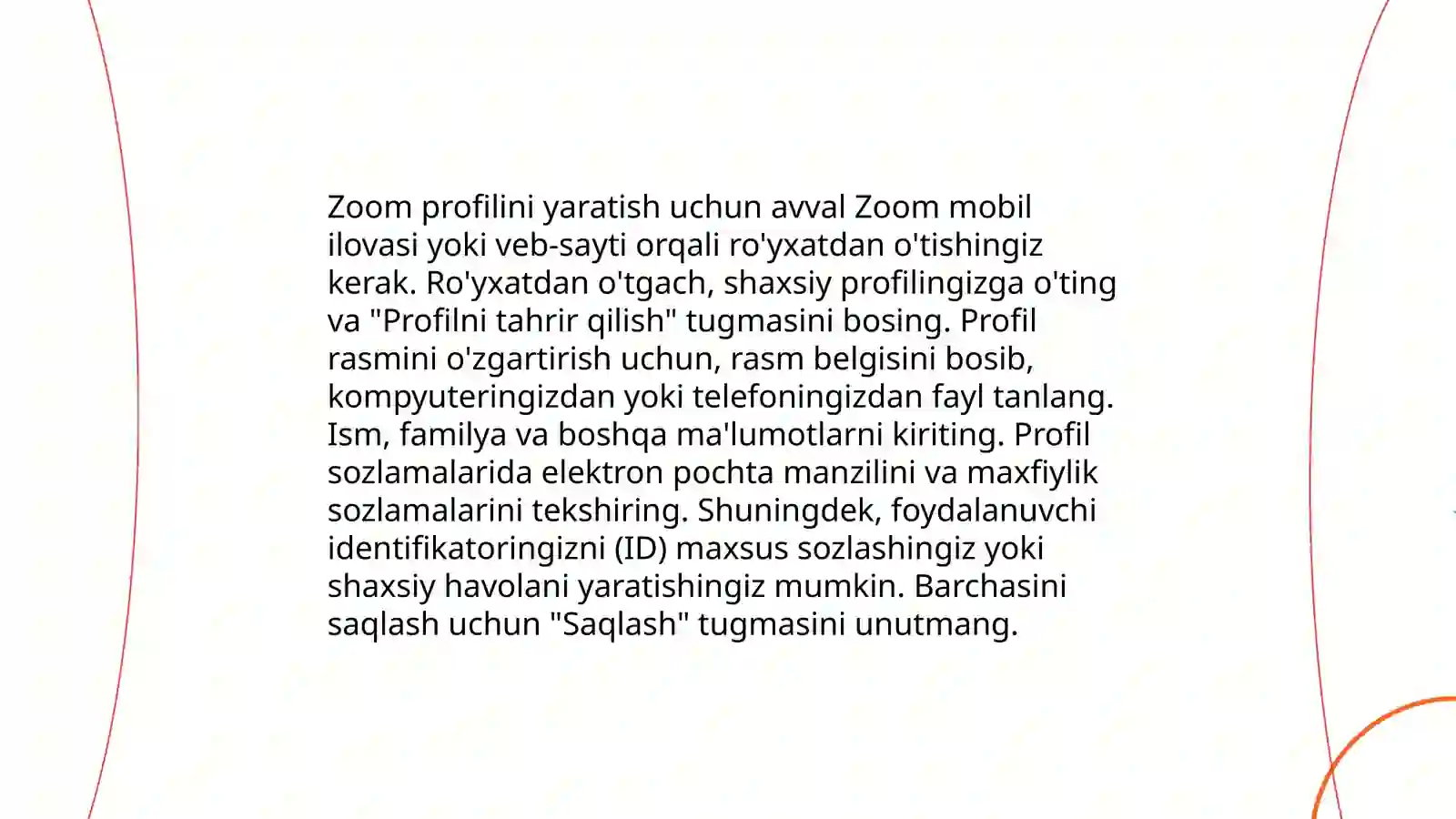 Zoom platformasini sozlash 4