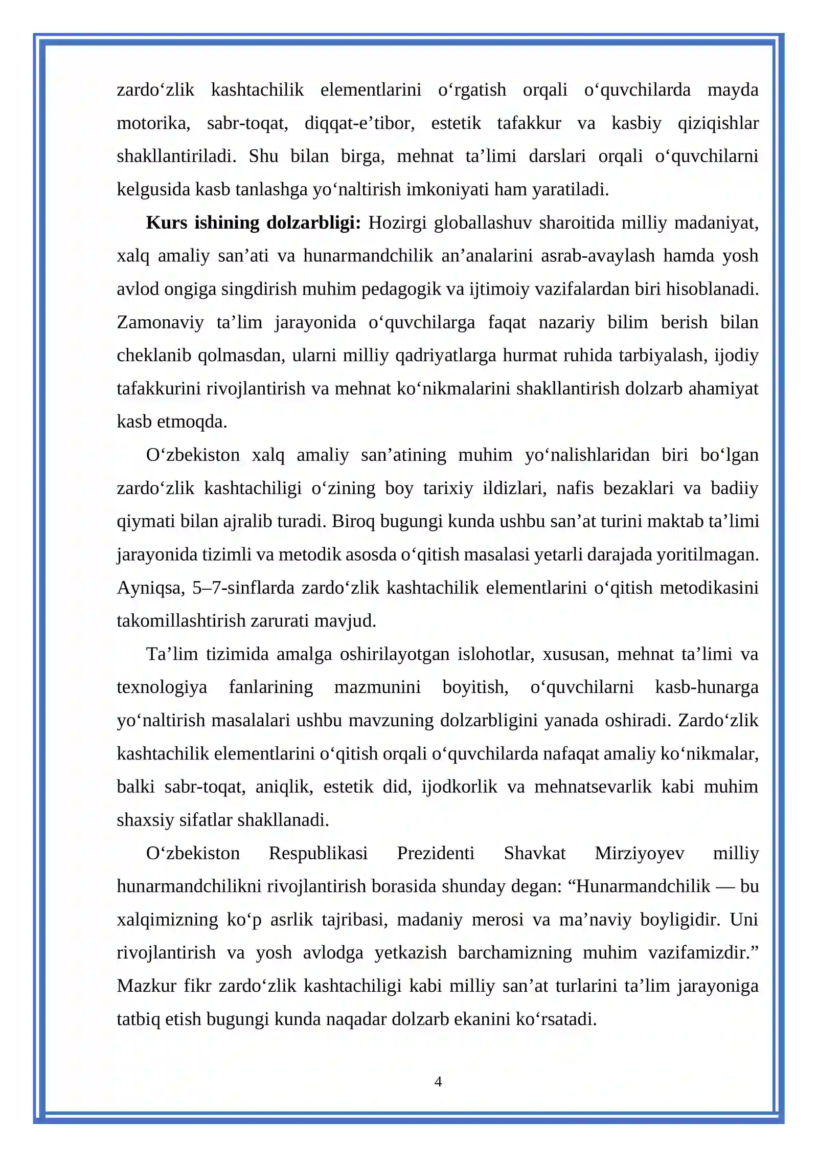 TEXNOLOGIYA FANINI O‘QITISH METODIKASI 4