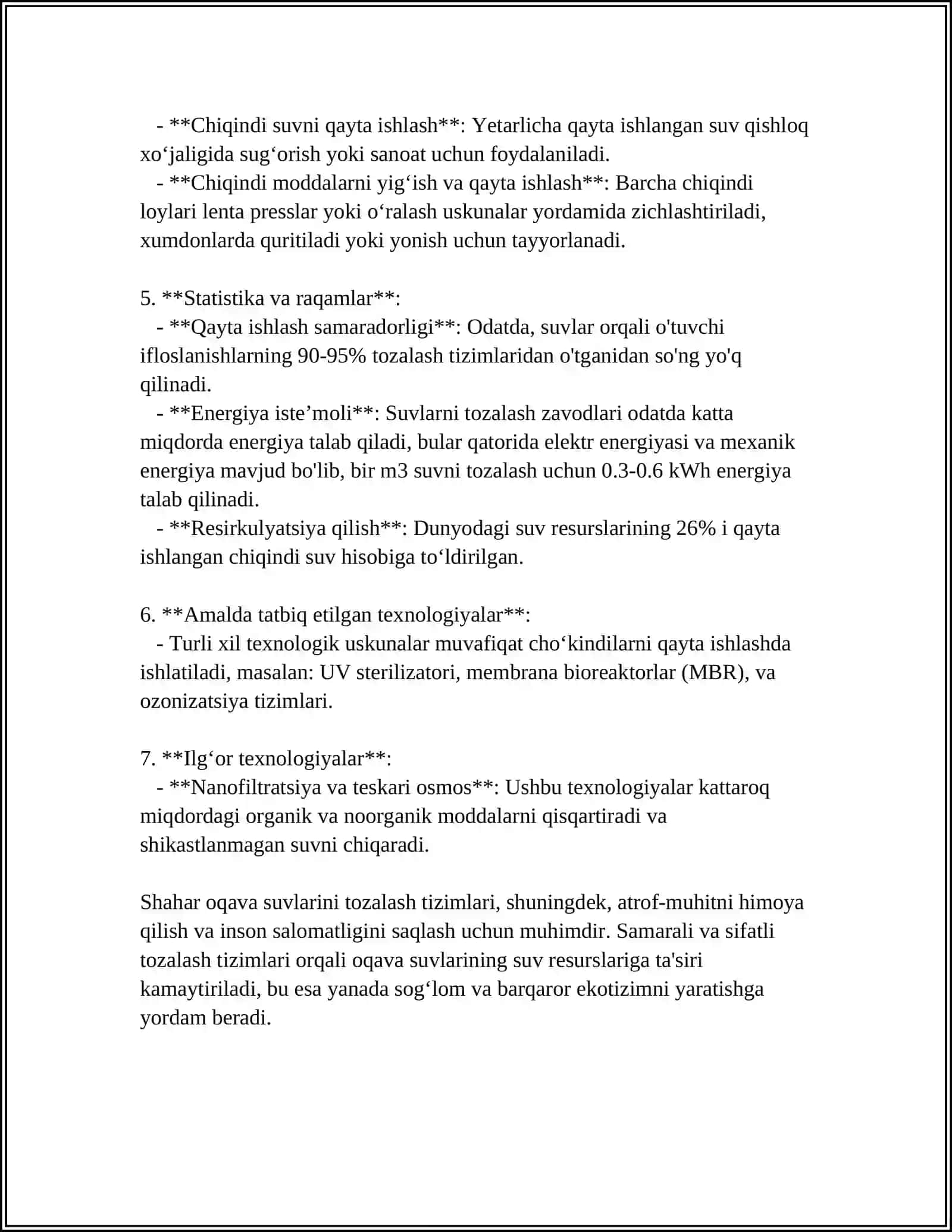 SHAHAR OQAVA SUVLARINING MUAMMOSI 4