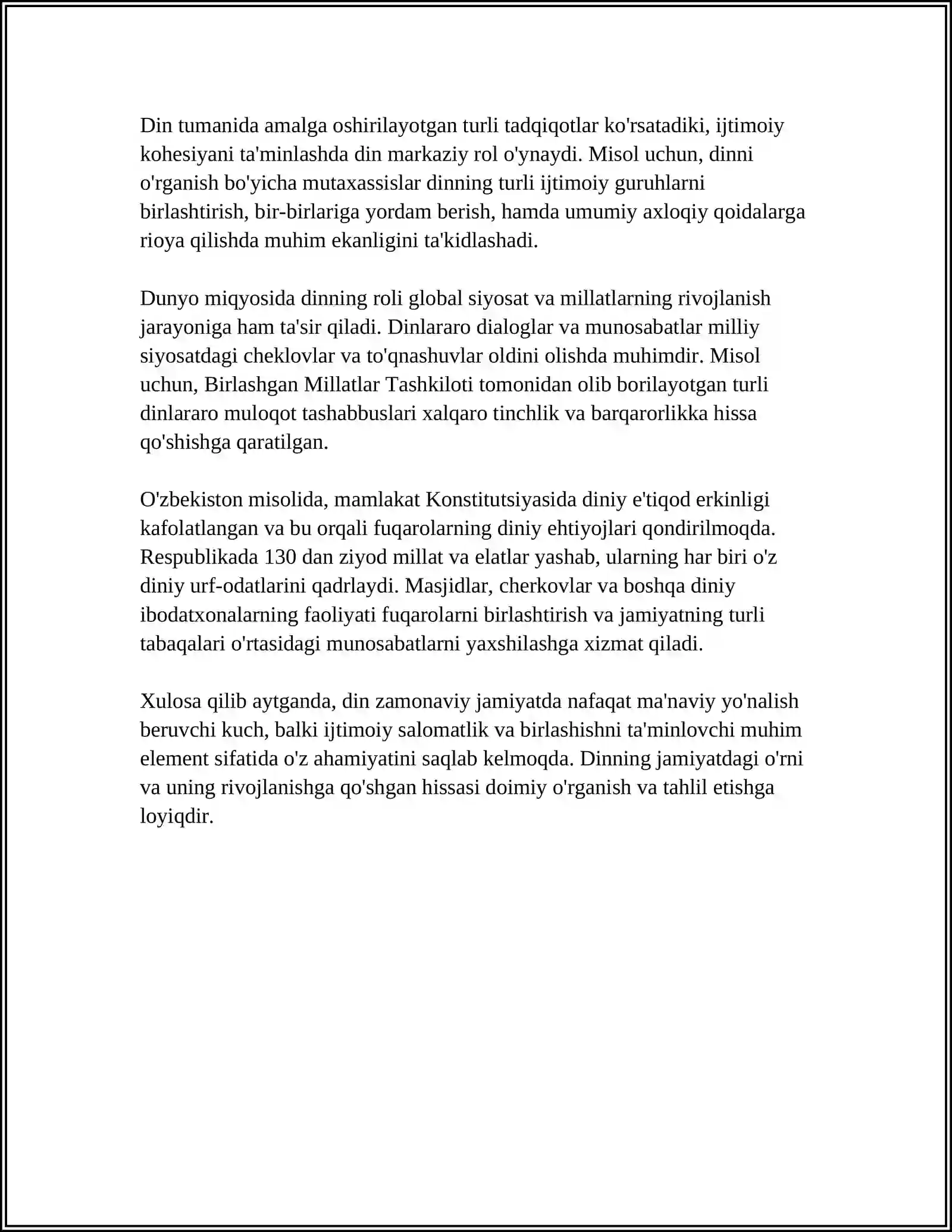 DIN,DINSHUNOSLIK,DIN FALSAFASI,TEOLOGIYA,TEOSOLIYA,XUDOJO'YLIK,DINIY E'TIQOD,AQIDA,ILOHIYAT TUSHUNCHALARINING MOHIYATI 4