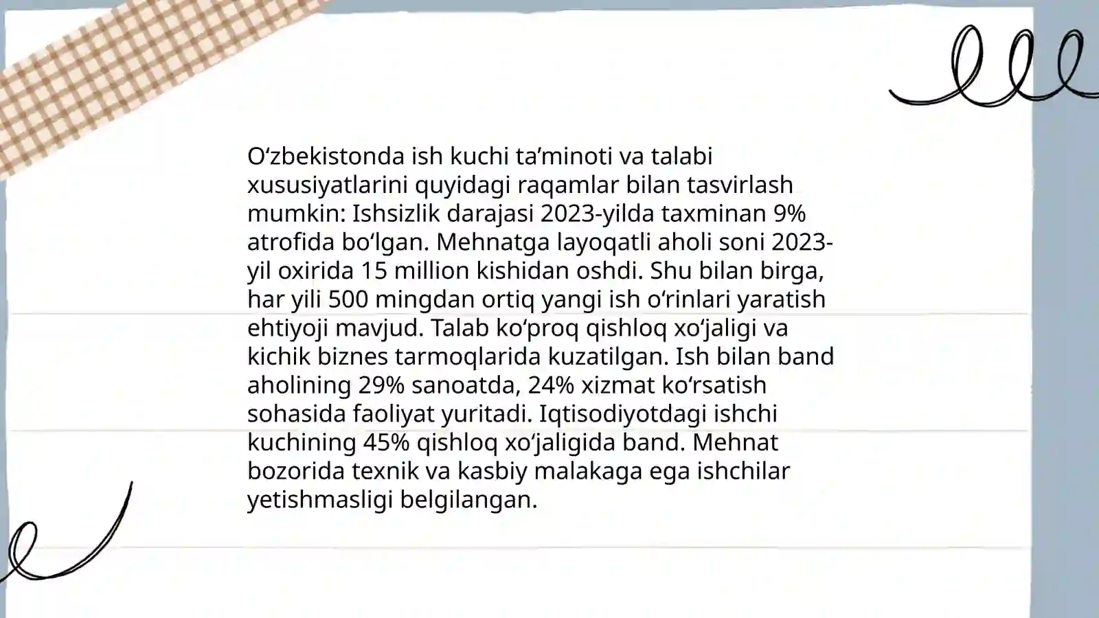 O'zbekiston Respublikasida mehnat bozorining shakllanishi va  ishsizlikning o'ziga xos xususiyatlari 4