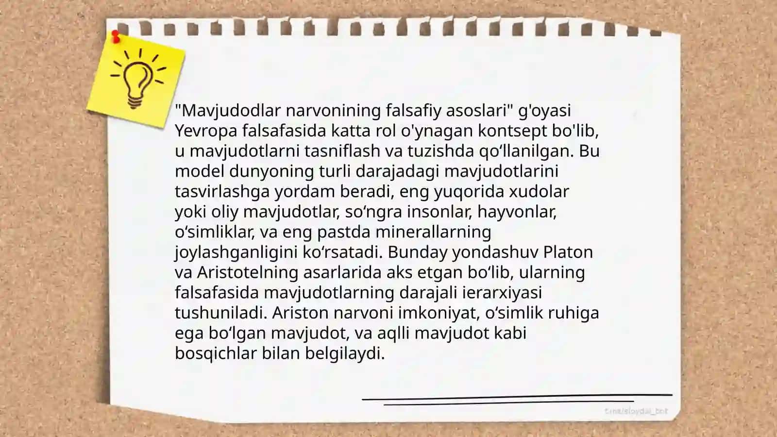 Mavjudodlar narvoni joylanish nazariyasi haqida 4