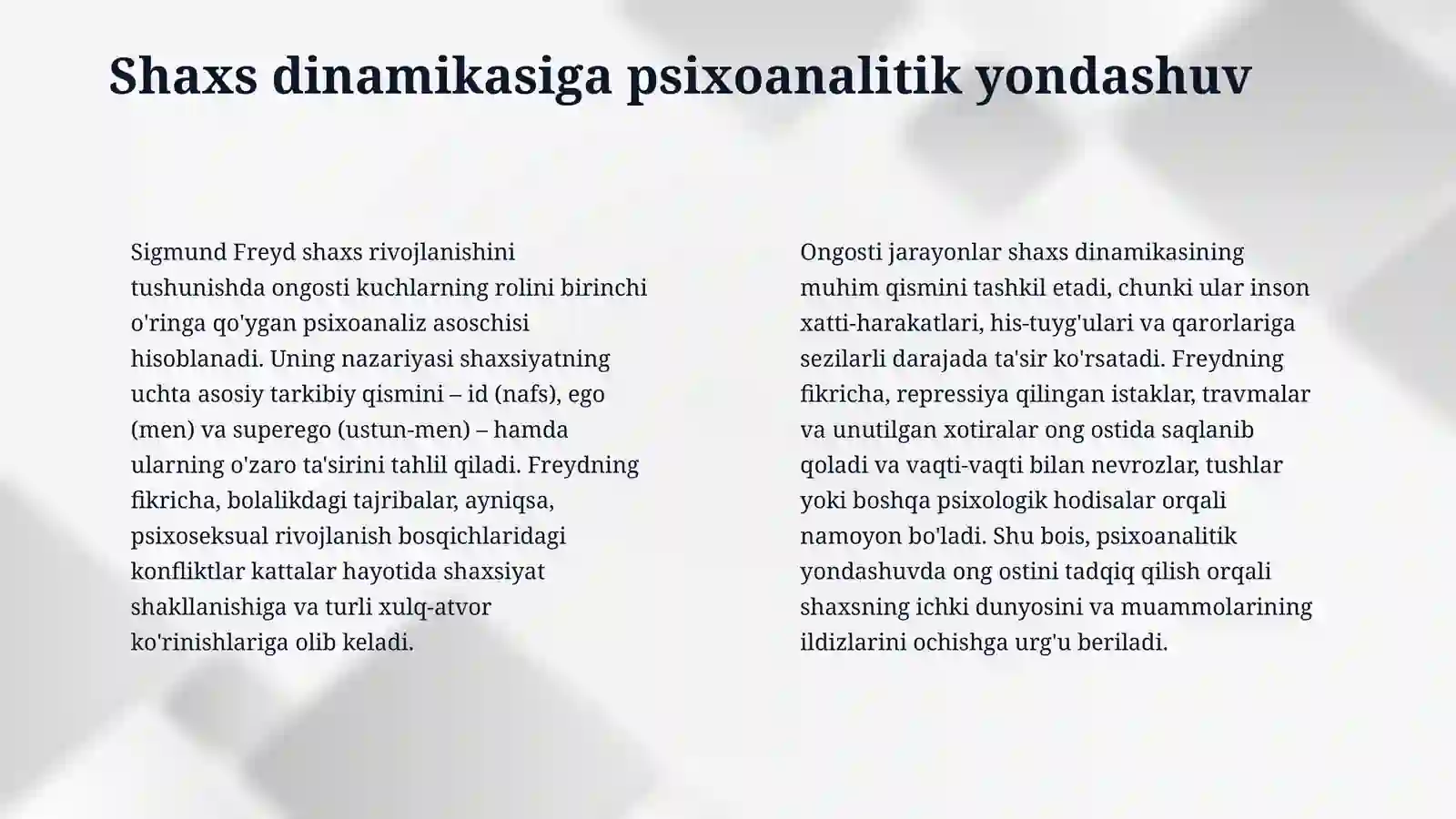 Shaxs dinamik sohasining psixologik konsepsiyalari 4