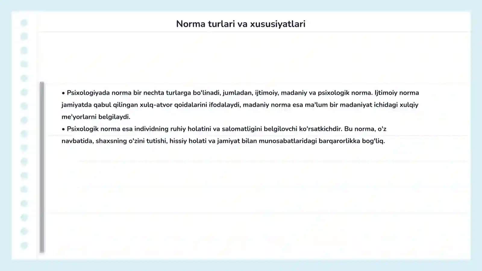 Psixologiyada norma tushunchasi 4