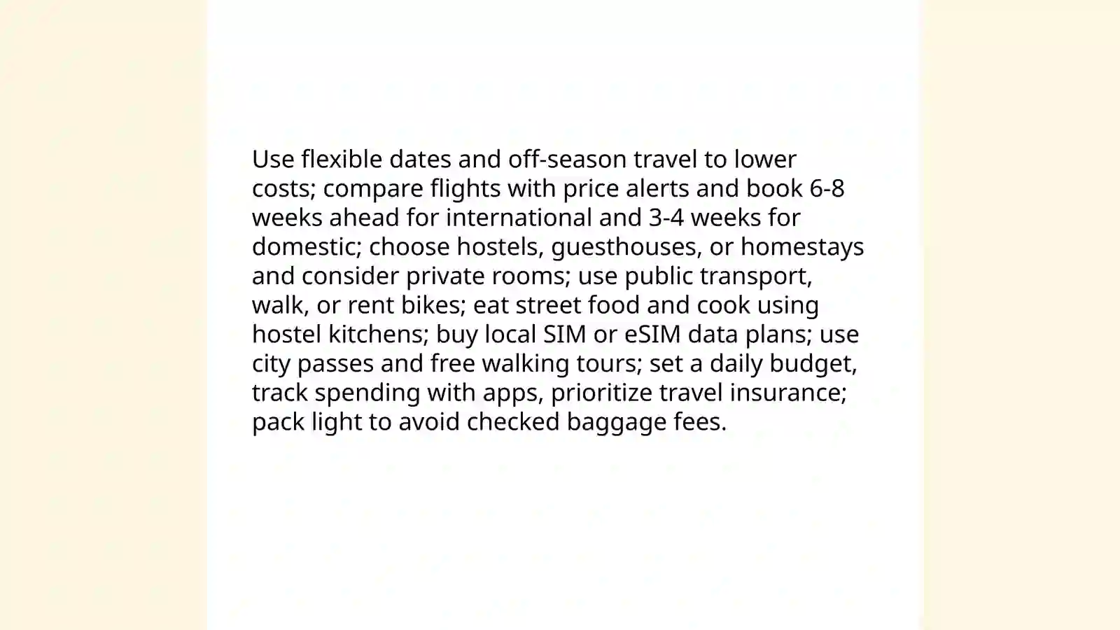 Travel Planning and Itineraries 4