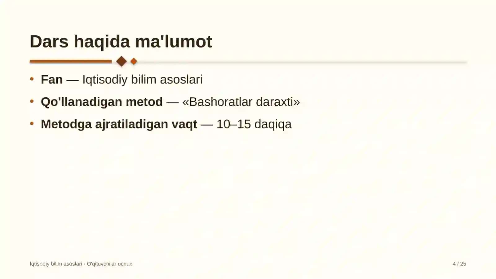 iqtisodiy bilim asoslari darslarida bashoratlar daraxti metodidan foydalanish 8998 4