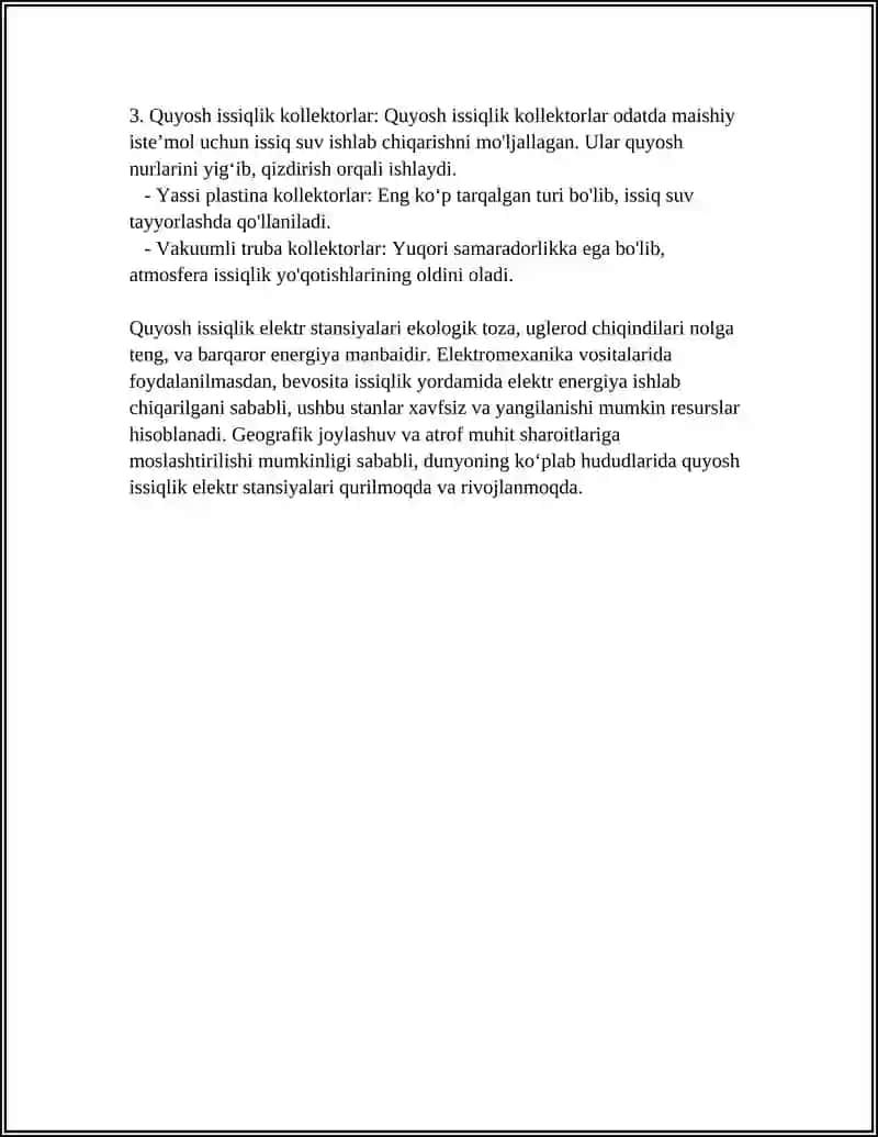 QUYOSH ISSIQLIK ELEKTRO STANSIYALARI 4