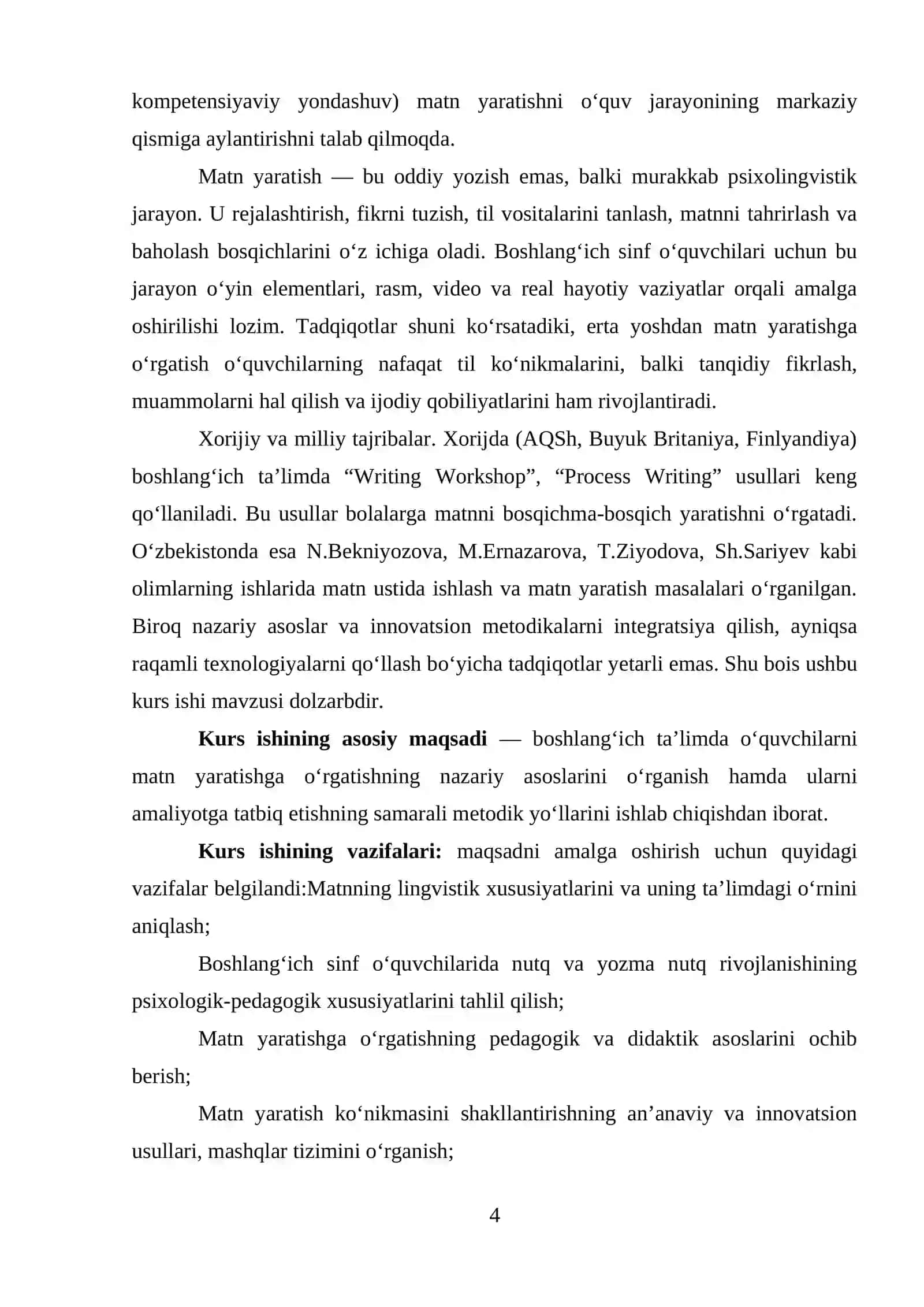 BOSHLANG‘ICH TA’LIMDA MATN YARATISHGA O‘RGATISH 4