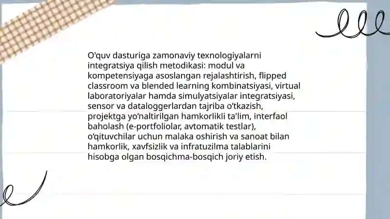 Fizika darslarida texnik taraqqiyot yo‘nalishlarini o‘rganish 4