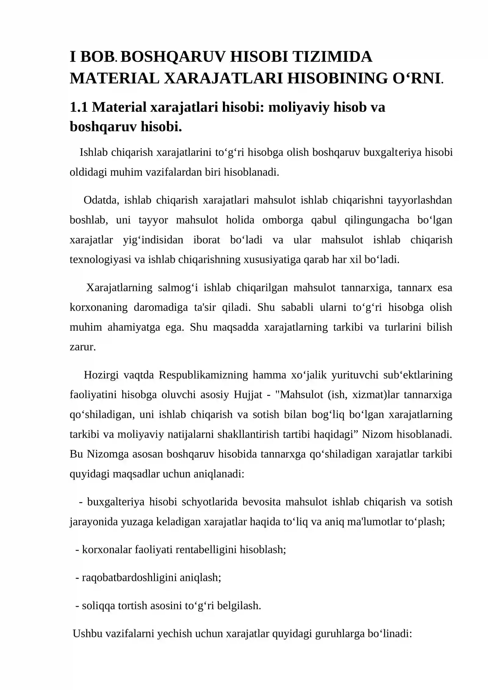 Boshqaruv hisobi tizimida material xarajatlari hisobi 4